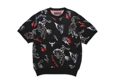 WACKO MARIA Jacquard Knit T-Shirt "Black"