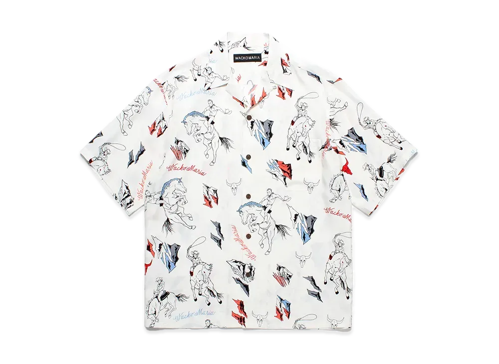 WACKO MARIA Hawaiian Shirt "White"