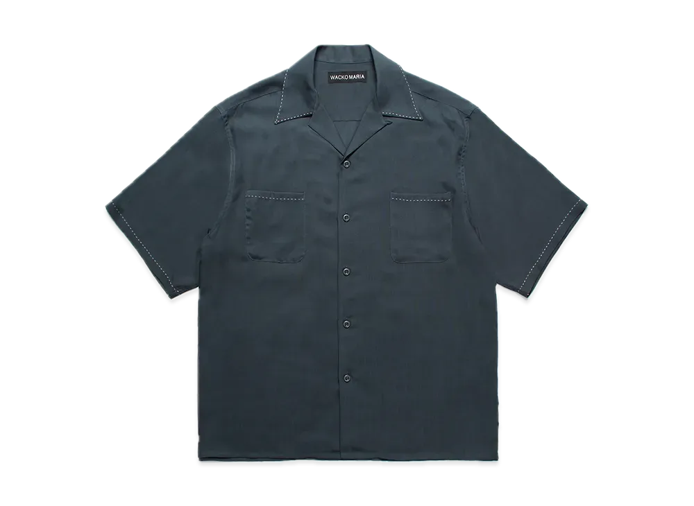 WACKO MARIA 50'S Open Collar Shirt "Navy"