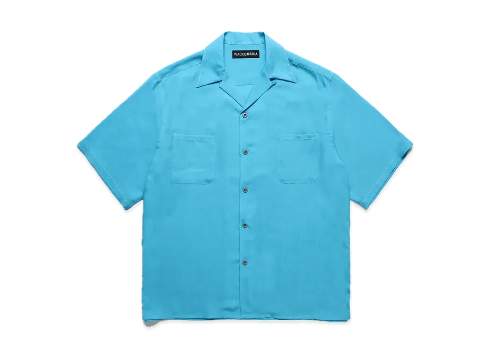 WACKO MARIA 50'S Open Collar Shirt "Blue"