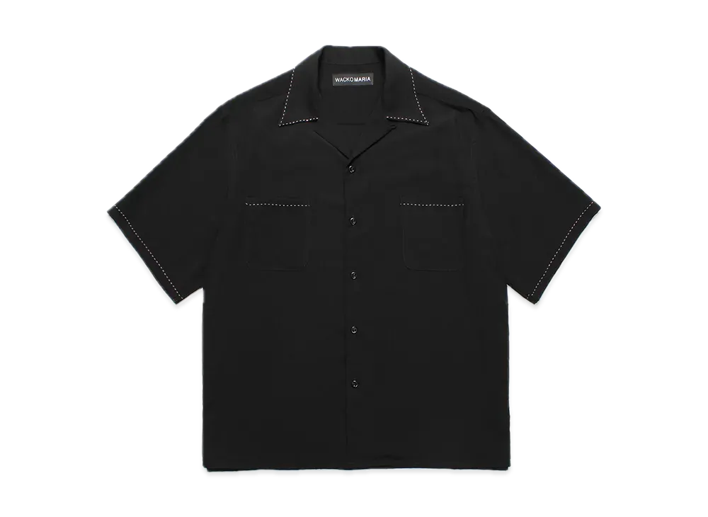 WACKO MARIA 50'S Open Collar Shirt "Black"