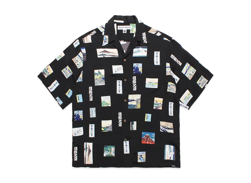 WACKO MARIA x Katsushika Hokusai Hawaiian Shirt "Black"