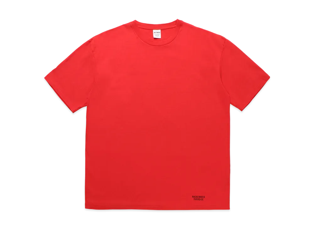 WACKO MARIA Washed Heavy Weight Color T-Shirt "Red"