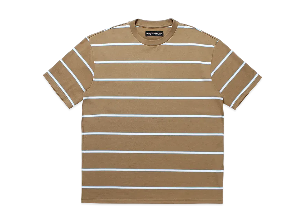 WACKO MARIA Striped T-Shirt "Brown"