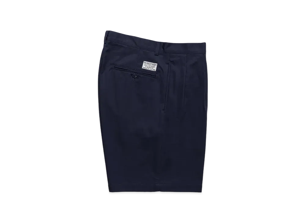 WACKO MARIA Double Pleated Chino Short Trousers "Navy"