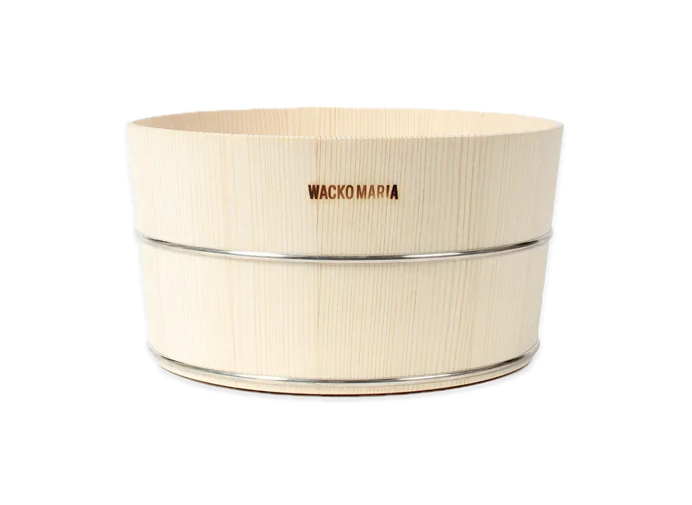 WACKO MARIA x Nakagawa Woodworking Hira Bucket "Brown"