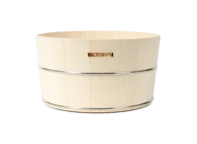 WACKO MARIA x Nakagawa Woodworking Hira Bucket "Brown"