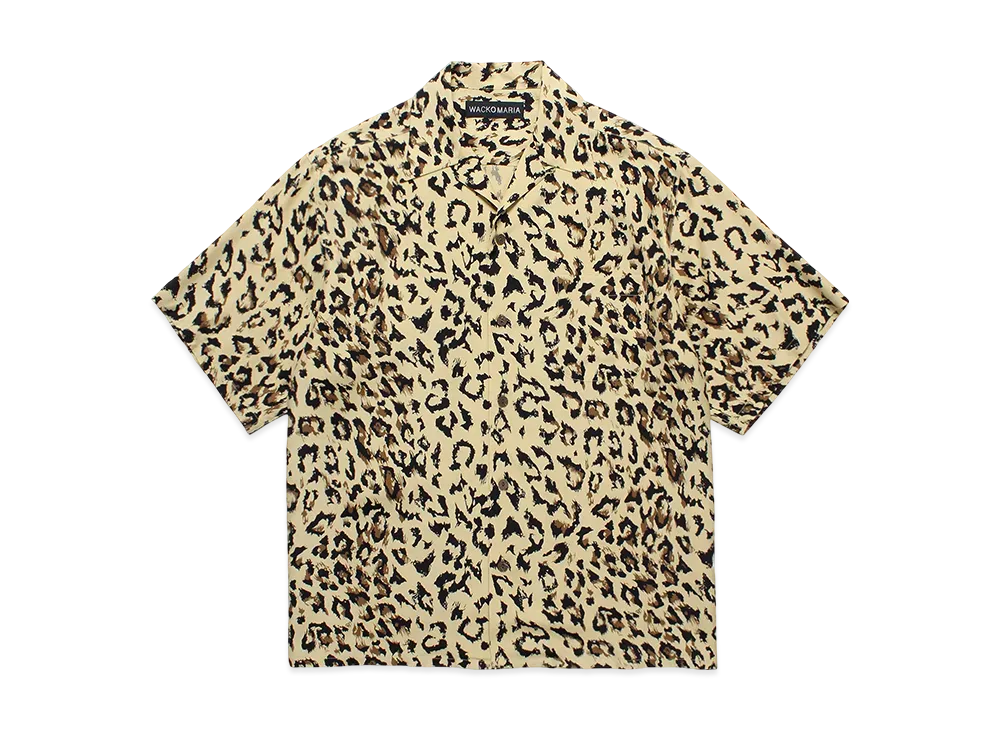WACKO MARIA Leopard Hawaiian Shirt "Beige"