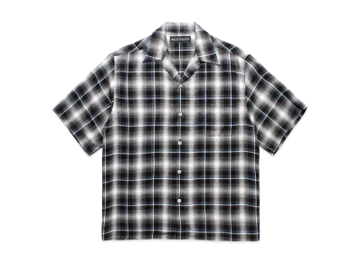 WACKO MARIA Check Open Collar Shirt "Gray"