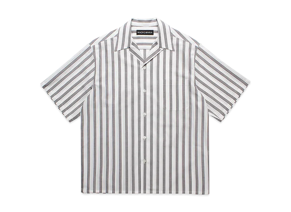 11033【美品・人気デザイン】ワコマリア☆ツートーン オープンカラーシャツ 11033【美品・人気デザイン】ワコマリア☆ツートーン オープン
