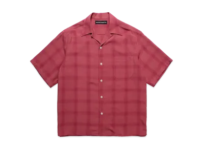 WACKO MARIA Check Open Collar Shirt "Pink"