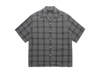 WACKO MARIA Check Open Collar Shirt "Gray"