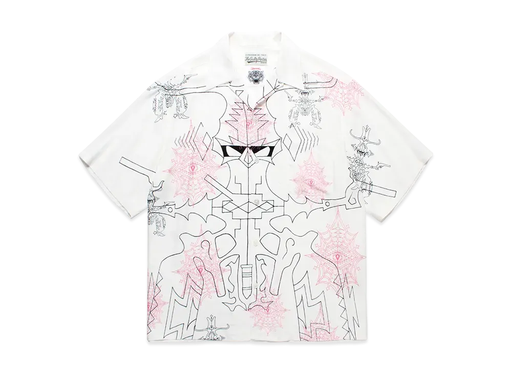 WACKO MARIA x WOLF'S HEAD S/S Hawaiian Shirt "White"