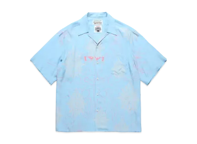 WACKO MARIA x WOLF'S HEAD S/S Hawaiian Shirt "Blue"
