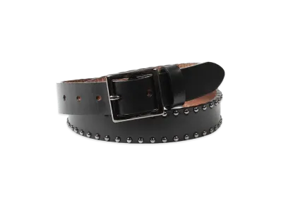 WACKO MARIA x WOLF'S HEAD Studs Leather Belt "Black"