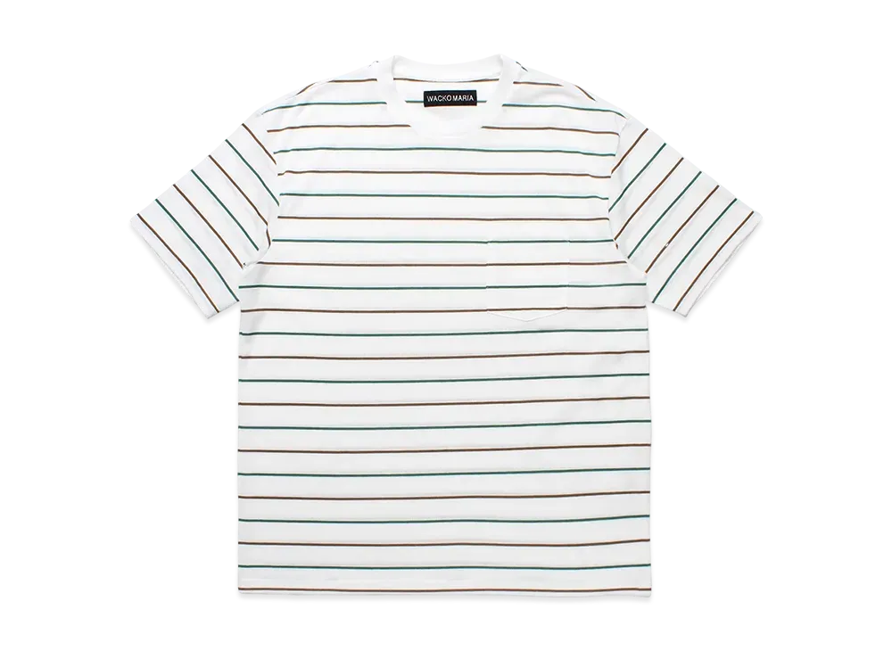 WACKO MARIA Striped T-Shirt "Off White"