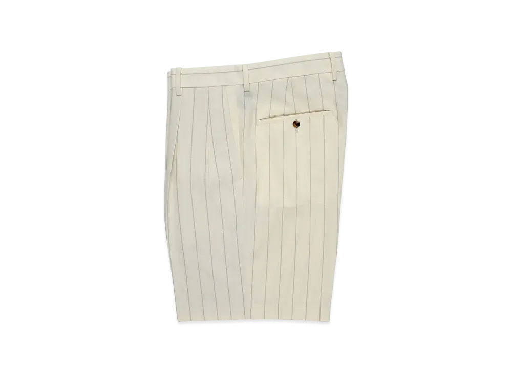 WACKO MARIA Double Pleated Short Trousers "White"