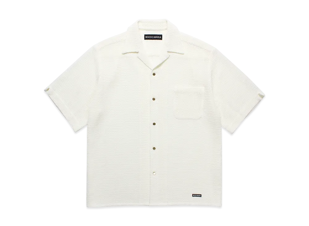 WACKOMARIA SUMMER KNIT OPEN COLLAR SHIRT