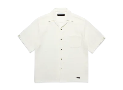 WACKO MARIA Summer Knit Open Collar Shirt "White"