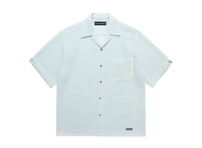 WACKO MARIA Summer Knit Open Collar Shirt "Blue"