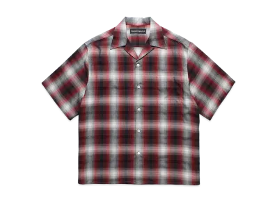 WACKO MARIA Check Open Collar Shirt "Red"