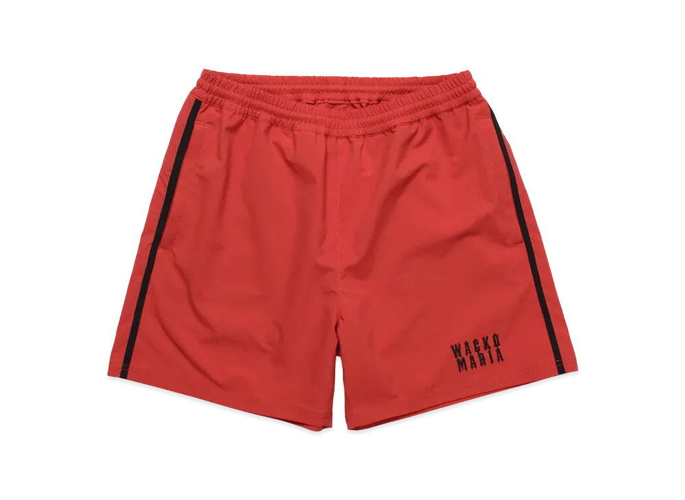 WACKO MARIA Nylon Board Shorts "Red"