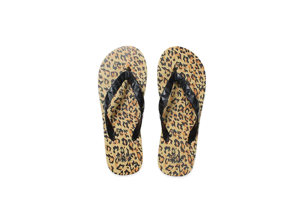 WACKO MARIA x Hayn Leopard Beach Sandals "Beige"