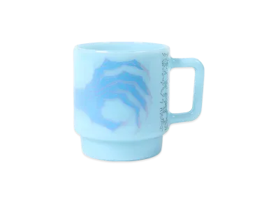 WACKO MARIA x Neckface Milk Glass Mug "Blue"