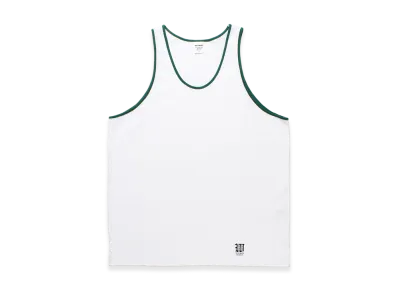 WACKO MARIA Washed Heavy Weight Ringer Tank Top "White"