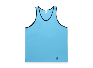WACKO MARIA Washed Heavy Weight Ringer Tank Top "Blue"