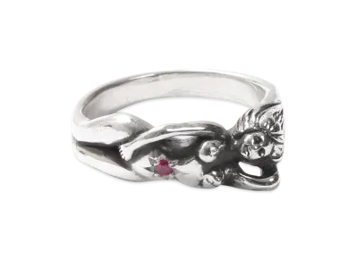 WACKO MARIA Nude Ring "Silver/Ruby"