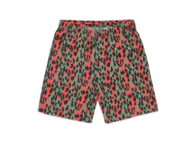 WACKO MARIA Leopard Hawaiian Shorts "Green"