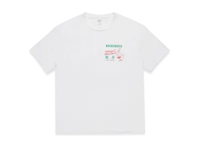 WACKO MARIA x 鶏舎 Washed Heavy Weight T-Shirt "White"