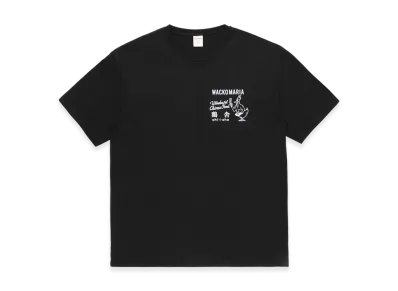 WACKO MARIA x 鶏舎 Washed Heavy Weight T-Shirt "Black"