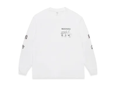 WACKO MARIA x 鶏舎 Washed Heavy Weight Long Sleeve T-Shirt "White"