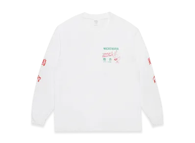 WACKO MARIA x 鶏舎 Washed Heavy Weight Long Sleeve T-Shirt "White"