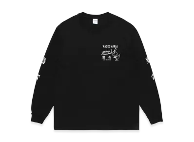 WACKO MARIA 鶏舎 ロングスリーブTシャツ ブラック L WACKO MARIA x 鶏舎 Washed Heavy Weight Long Sleeve T-Shirt