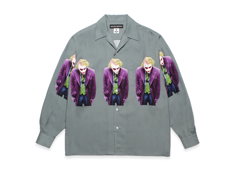 WACKO MARIA x The Dark Knight Trilogy S/S Hawaiian  Shirt "Gray"