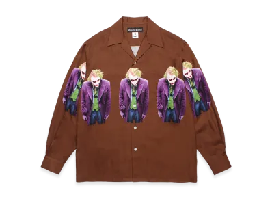WACKO MARIA x The Dark Knight Trilogy S/S Hawaiian Shirt "Brown"