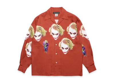 WACKO MARIA x The Dark Knight Trilogy L/S Hawaiian Shirt "Orange"