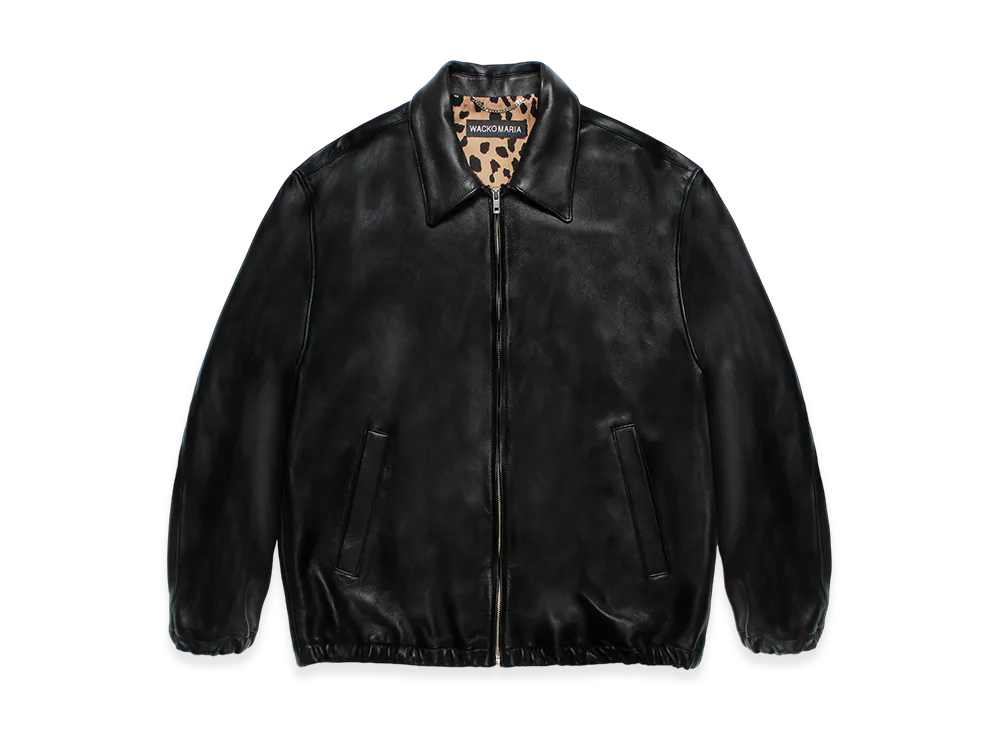 美品 XL wacko maria wackomaria レザージャケット 黒 LEATHER VARSITY JACKET -A- (TYPE-2)【BLACK】｜WACKO MARIA