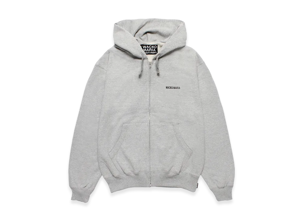 WACKO MARIA Heavy Weight Full Zip Hooded Sweat Shirt "Gray"