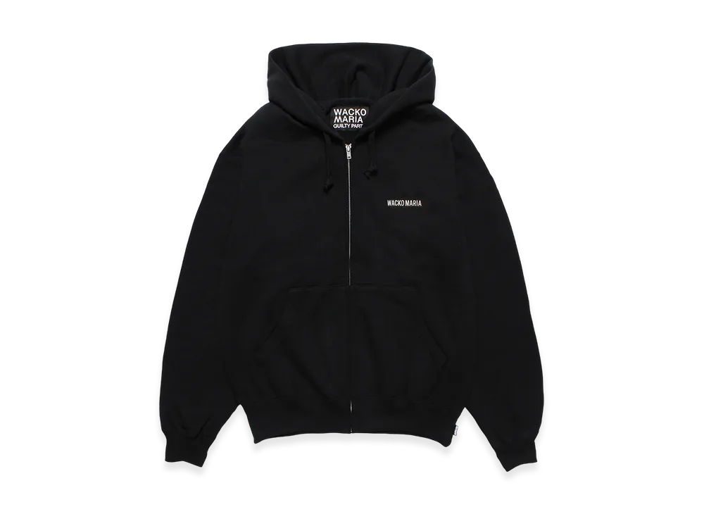 WACKO MARIA Heavy Weight Full Zip Hooded Sweat Shirt "Black"