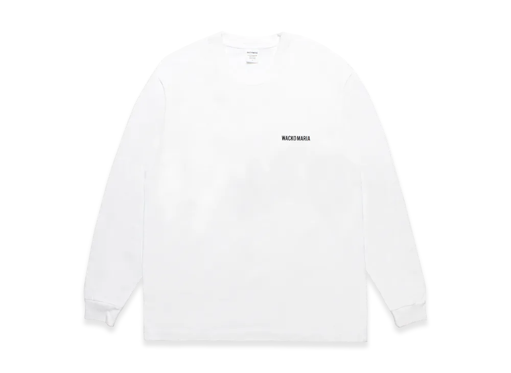 WACKO MARIA Washed Heavy Weight Long Sleeve T-Shirt "White"