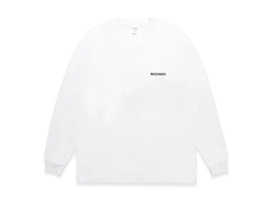 WACKO MARIA Washed Heavy Weight Long Sleeve T-Shirt "White"