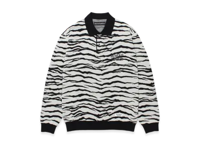WACKO MARIA Jacquard Knit Polo Shirt "Ivory"