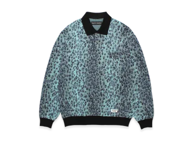WACKO MARIA Jacquard Knit Polo Shirt "Green"