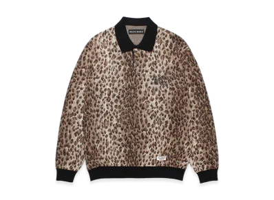 WACKO MARIA Jacquard Knit Polo Shirt "Beige"