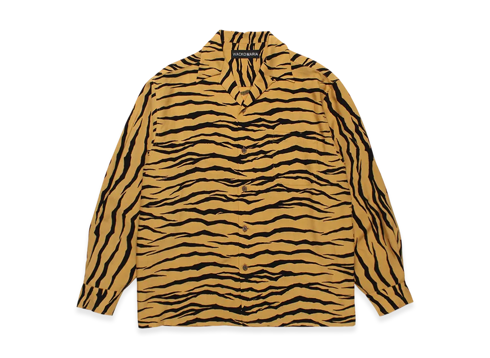WACKO MARIA Tiger Open Collar Shirt "Yellow"