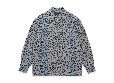 WACKO MARIA Leopard Open Collar Shirt "Gray"